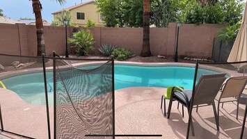 Backyard with pool