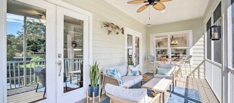 Gulf-access home with a 73ft dock
