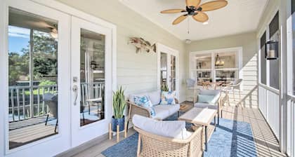 Gulf-access home with a 73ft dock