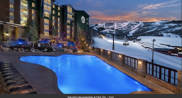 Outdoor pool, a heated pool