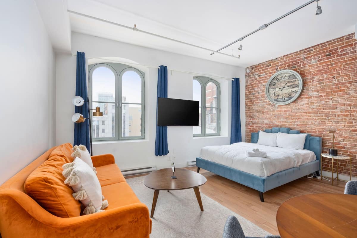 Two-bed Family Loft | Living area | 30-inch Smart TV with digital channels, TV