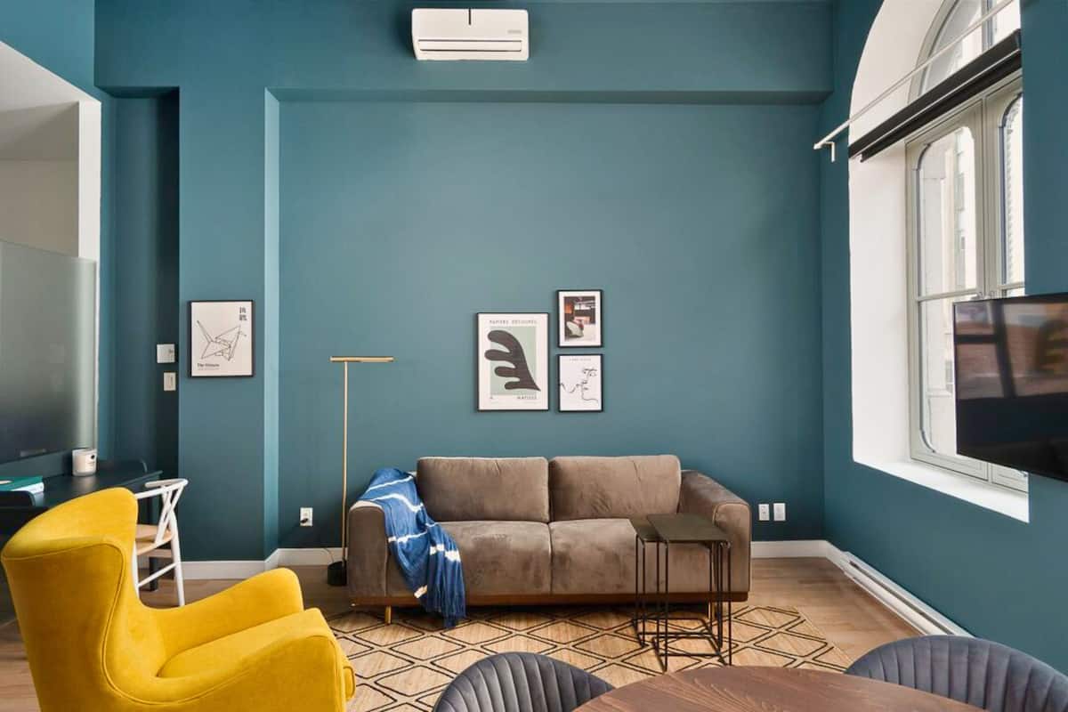 One-bed Premium Loft | Living area | 30-inch Smart TV with digital channels, TV