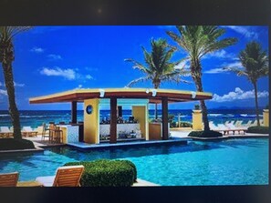 Piscine extérieure, piscine chauffée