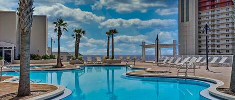 Outdoor pool, a heated pool