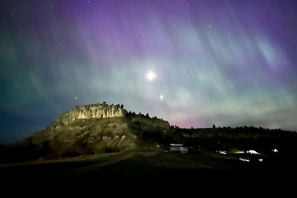 Northern Lights over Billings, MT - April, 2023.