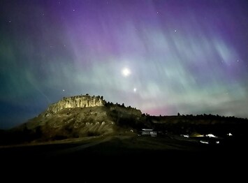 Northern Lights over Billings, MT - April, 2023. 