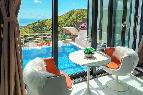 Just you with the best view of the mountains and the sea.