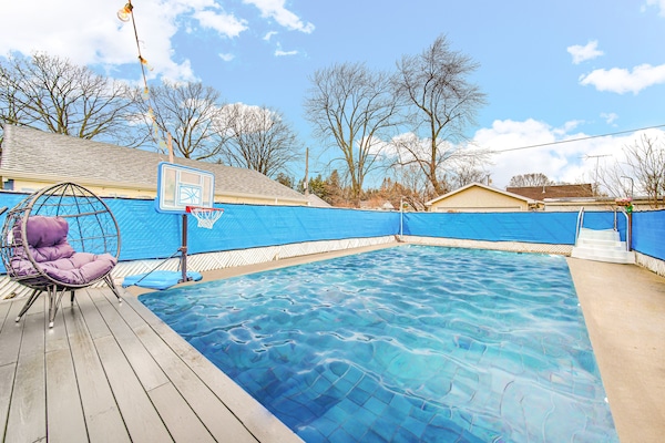 Udendørs pool, opvarmet pool