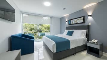 Superior tweepersoonskamer | Italiaanse Frette-lakens, luxe beddengoed, donzen dekbedden