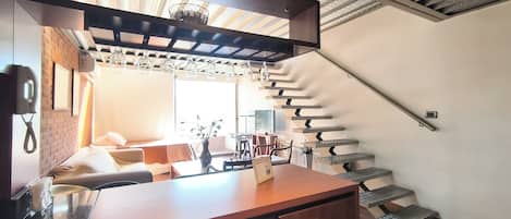 Familien-Loft | Wohnbereich | Flachbildfernseher