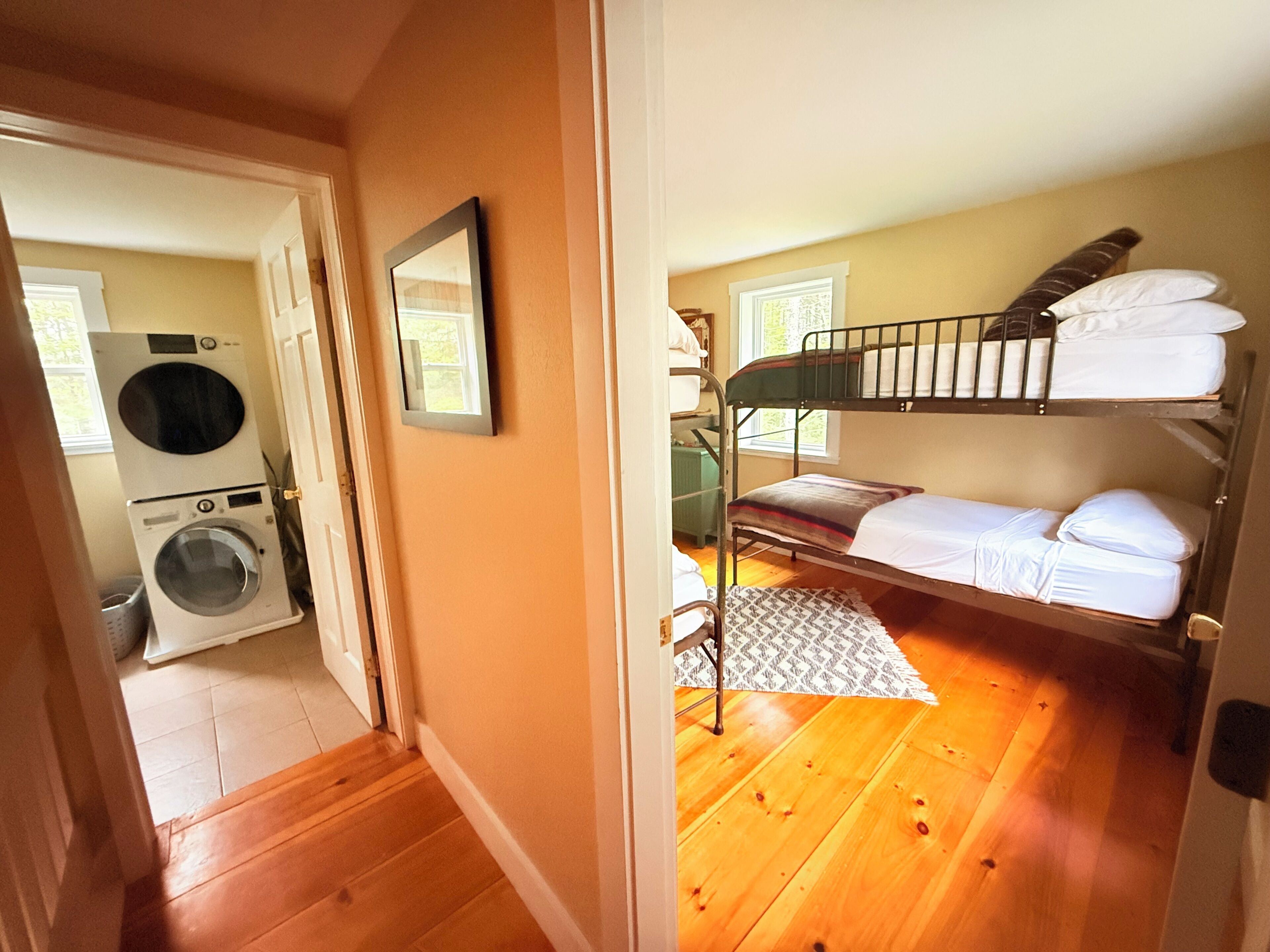 Upstairs bunk room next to full bath