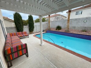 Outdoor pool, a heated pool