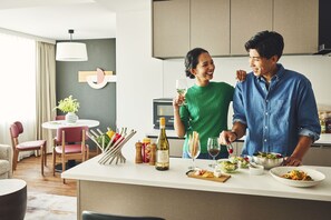 Room, 2 Bedrooms | Private kitchen | Mini-fridge, microwave, oven, electric kettle - Citadines Harbour Front Yokohama (Yokohama)