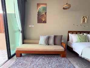 Kamar Keluarga, pemandangan laut | Brankas, Wi-Fi gratis, dan seprai linen