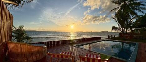 家庭房, 海景 | 客房内保险箱、免费 WiFi、床单