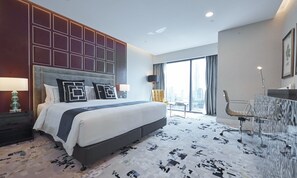 Habitación ejecutiva, vista a la ciudad | Ropa de cama de alta calidad y edredón