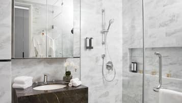 Free toiletries, hair dryer, bathrobes, slippers