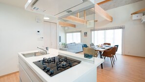 2 Beds Room Villa, Non Smoking | Private kitchen | Fridge, microwave, stovetop, electric kettle - Villa MALIBU (Miyakojima)