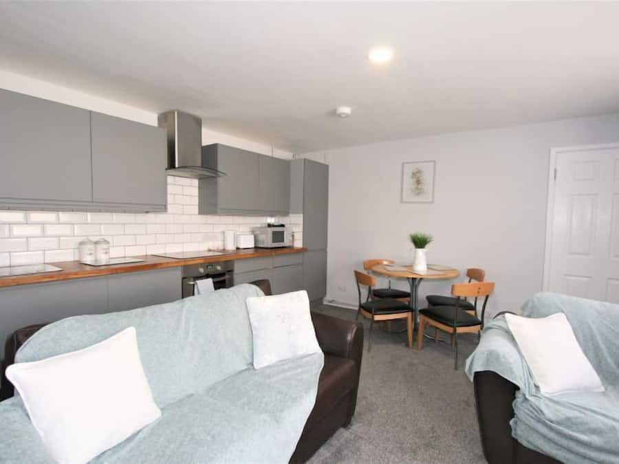 48-inch flat-screen TV with digital channels, TV