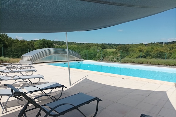 Grande piscine chauffée 6x12
