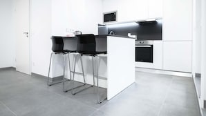 Apartment | Private kitchen | Espresso maker, coffee/tea maker, fridge, microwave - Lux City-Beautiful 1BR Apt w Gdn Balc (Luxembourg City)