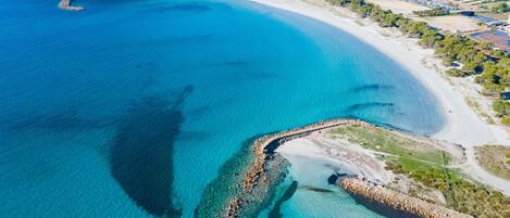 In Strandnähe, Liegestühle, Strandtücher