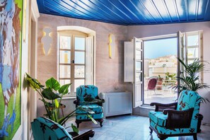 Superior Double City view | Terrace/patio - Villa Selena (Syros)