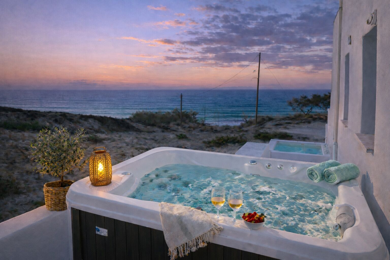 Bañera de hidromasaje al aire libre