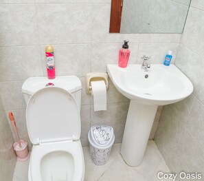Shower, towels, soap