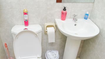 Shower, towels, soap