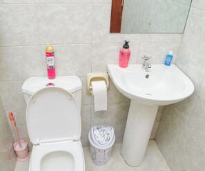 Shower, towels, soap