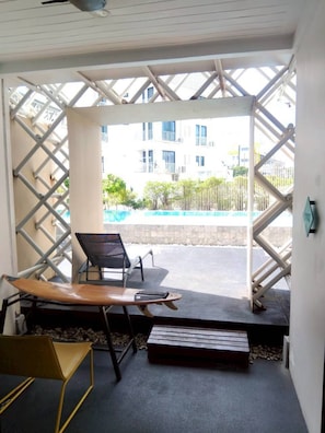 Deluxe Studio, Pool Access, Poolside | Living area | 30-inch flat-screen TV with cable channels, TV - Yanud Residence (Ratsada)