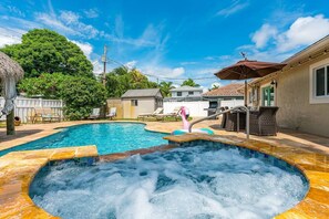 A heated pool