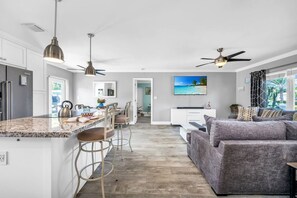 Smart TV, books, stereo, printers