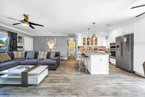 Smart TV, books, stereo, printers