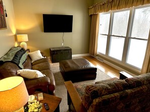 Smart TV, books, stereo