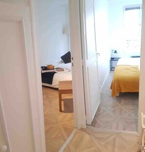 2 bedrooms, desk, soundproofing, iron/ironing board