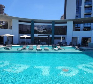 A heated pool