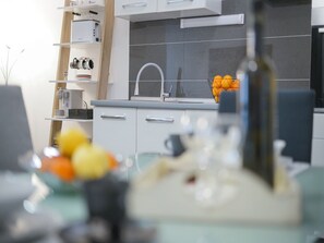 Apartment (Two Bedroom Apartment with Terrace an) | Private kitchen | Fridge, dining tables - Apartment Toni (Nin)