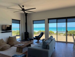 Télévision, cheminée, livres