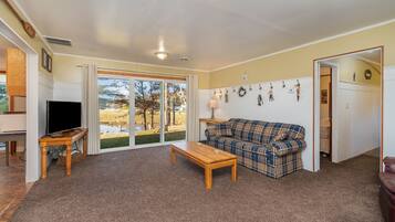 TV, fireplace, table football