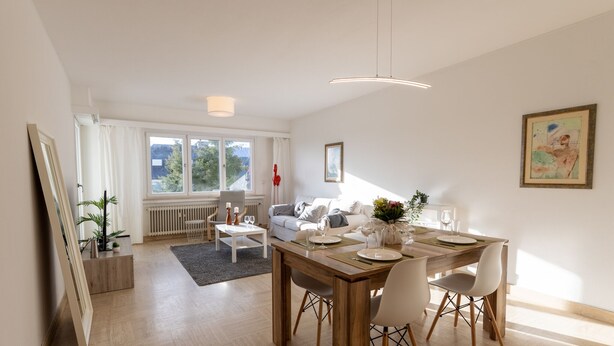 Apartment | In-room dining - Modern Chic 2BR Apt W Balc close 2 cntr (Luxembourg City)