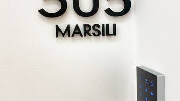 Deluxe Double Room, 1 Queen Bed with Sofa bed, Non Smoking, City View | Living area | 55-inch Smart TV with satellite channels, TV