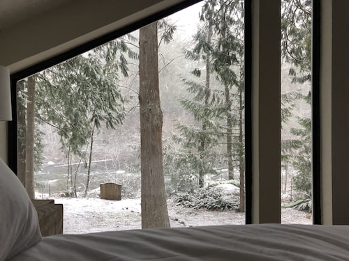 Mid century riverfront cabin. Hot tub, Pet friendly, Riverview