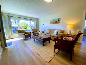 Smart TV, video library, stereo