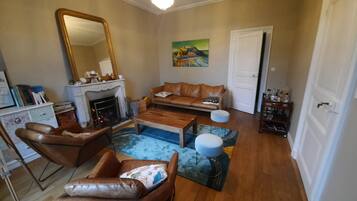 TV, DVD player, table football, books