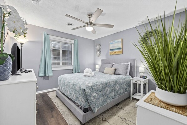 2 bedrooms, iron/ironing board, travel crib, WiFi