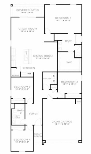 Floor plan - Elevated Brand New Home 15’ from Stadium!! (Avondale)