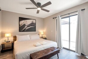 2 bedrooms, iron/ironing board, WiFi, bed sheets