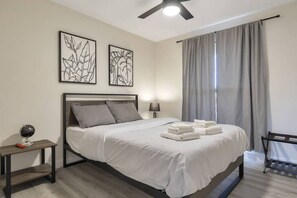 3 bedrooms, iron/ironing board, travel crib, WiFi